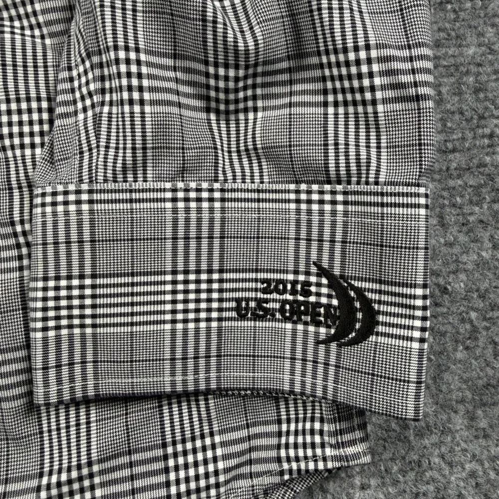 Polo Ralph Lauren Shirt Mens XXL Black Plaid 2015 US Open Non-Iron Button Down
